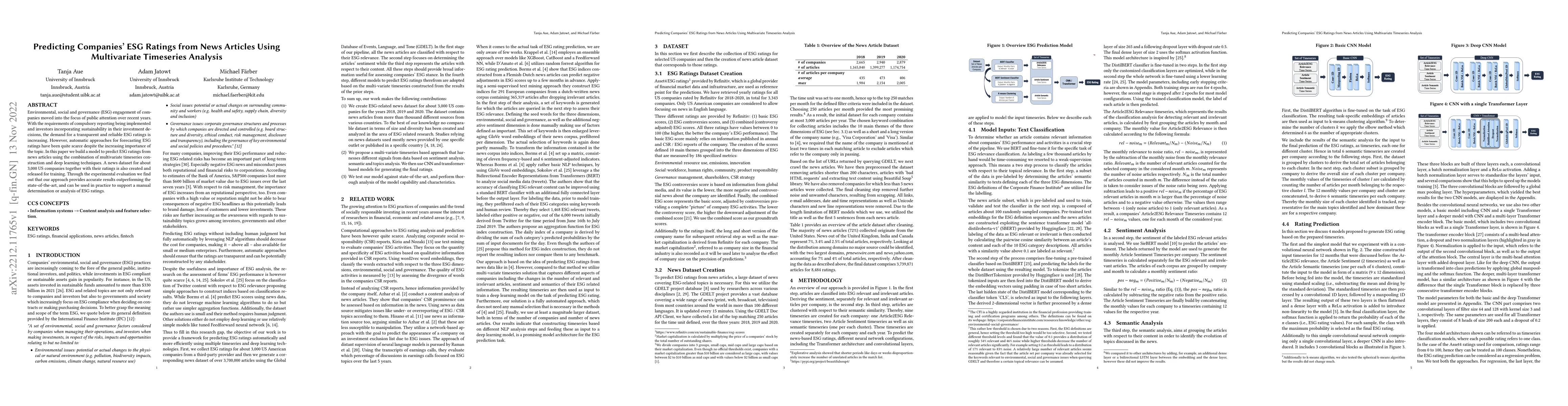 Thumbnail for Predicting Companies' ESG Ratings from News Articles Using Multivariate
  Timeseries Analysis