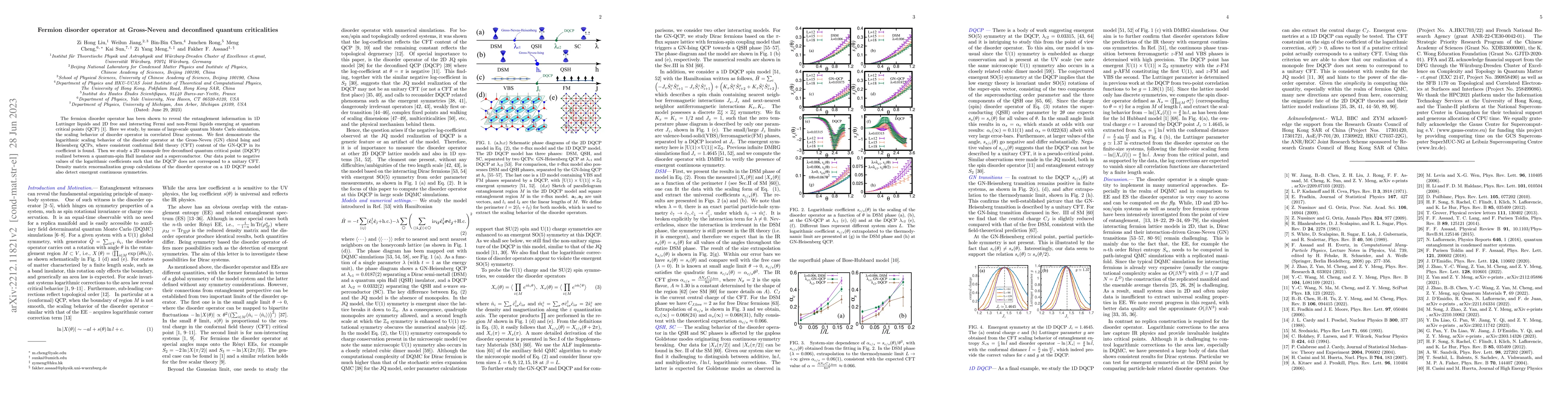 Thumbnail for Fermion disorder operator at Gross-Neveu and deconfined quantum
  criticalities