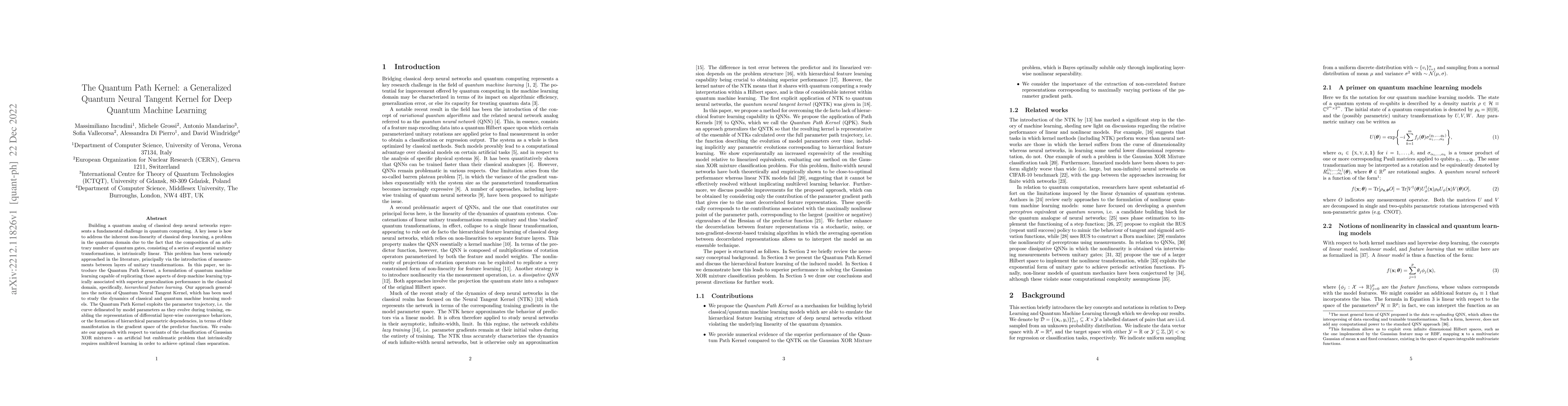 Thumbnail for The Quantum Path Kernel: a Generalized Quantum Neural Tangent Kernel for
  Deep Quantum Machine Learning