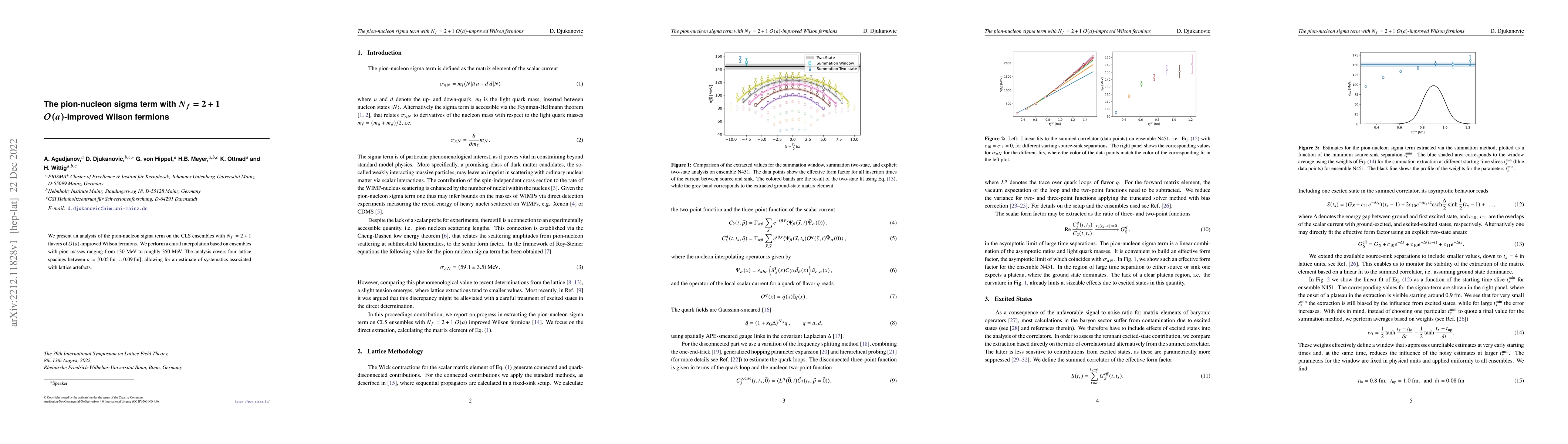 Thumbnail for The pion-nucleon sigma term with $N_f=2+1$ $\mathcal{O}(a)$-improved
  Wilson fermions