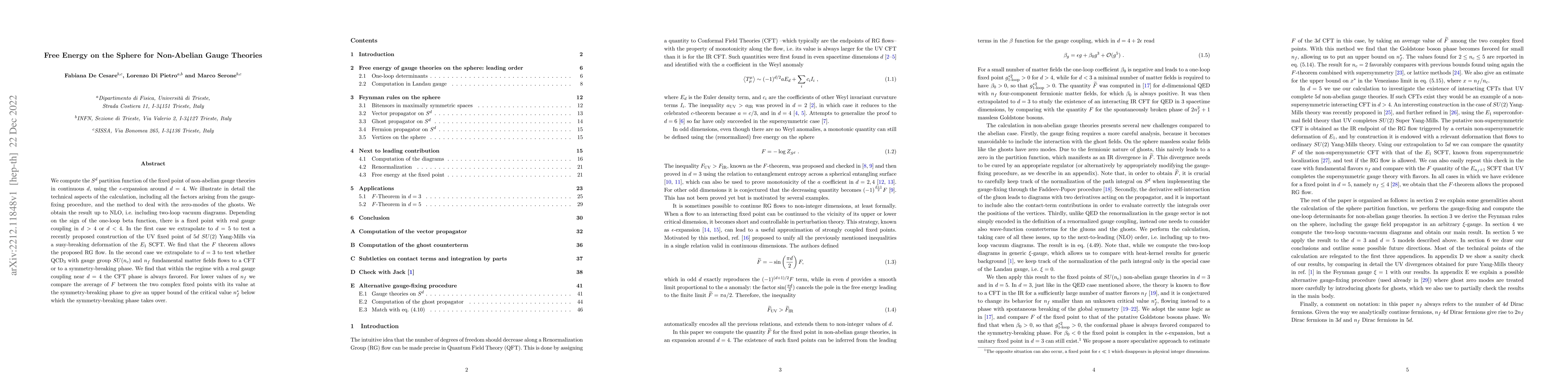 Thumbnail for Free Energy on the Sphere for Non-Abelian Gauge Theories