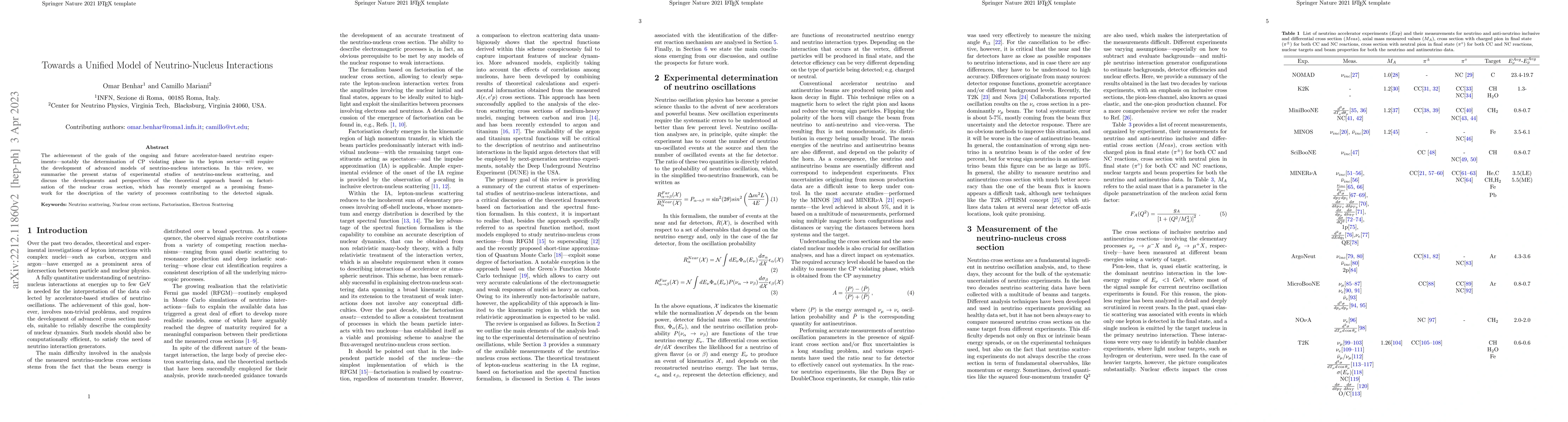 Thumbnail for Towards a Unified Model of Neutrino-Nucleus Interactions
