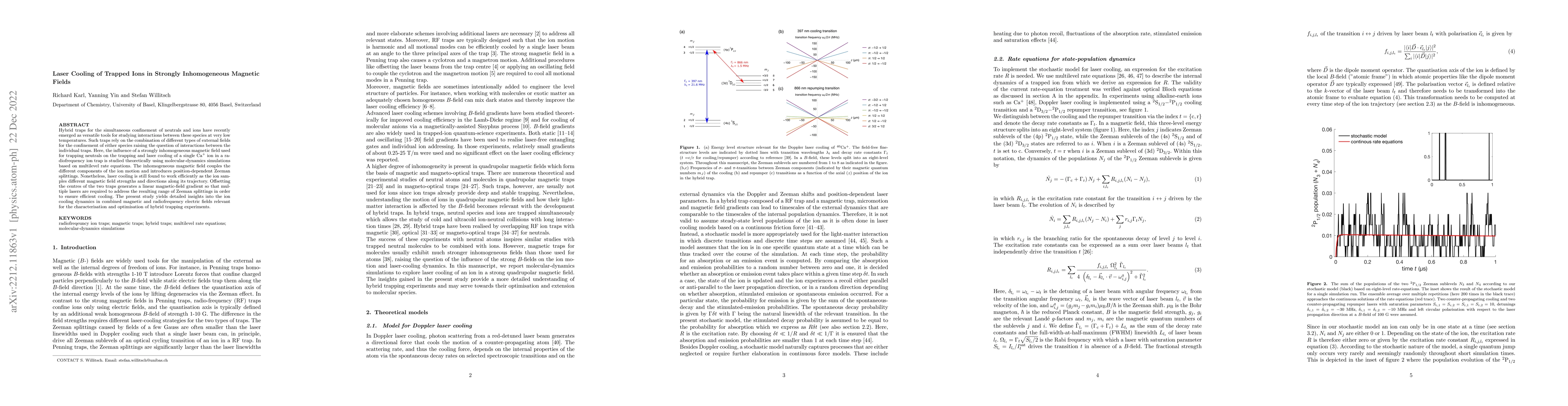 Thumbnail for Laser Cooling of Trapped Ions in Strongly Inhomogeneous Magnetic Fields