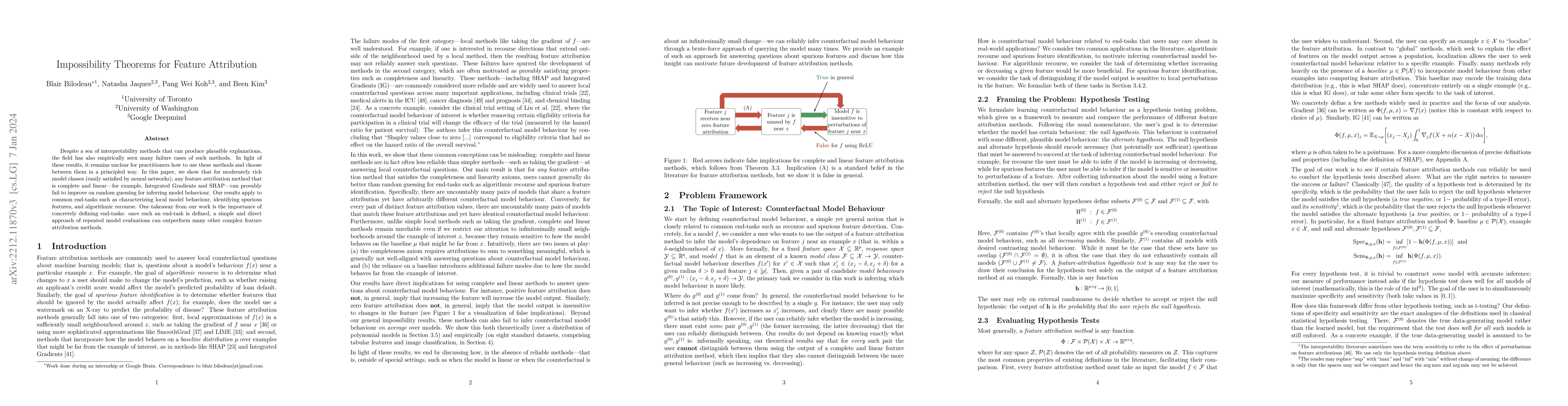 Thumbnail for Impossibility Theorems for Feature Attribution