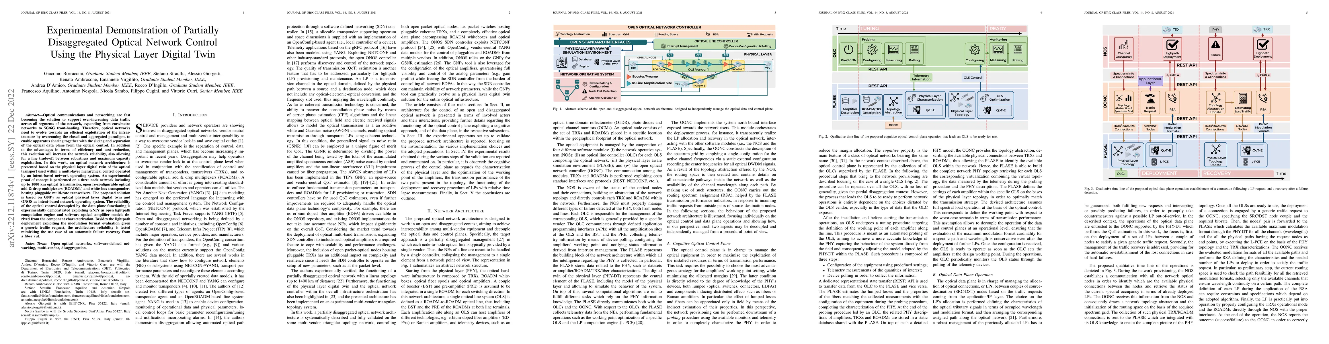 Thumbnail for Experimental Demonstration of Partially Disaggregated Optical Network
  Control Using the Physical Layer Digital Twin