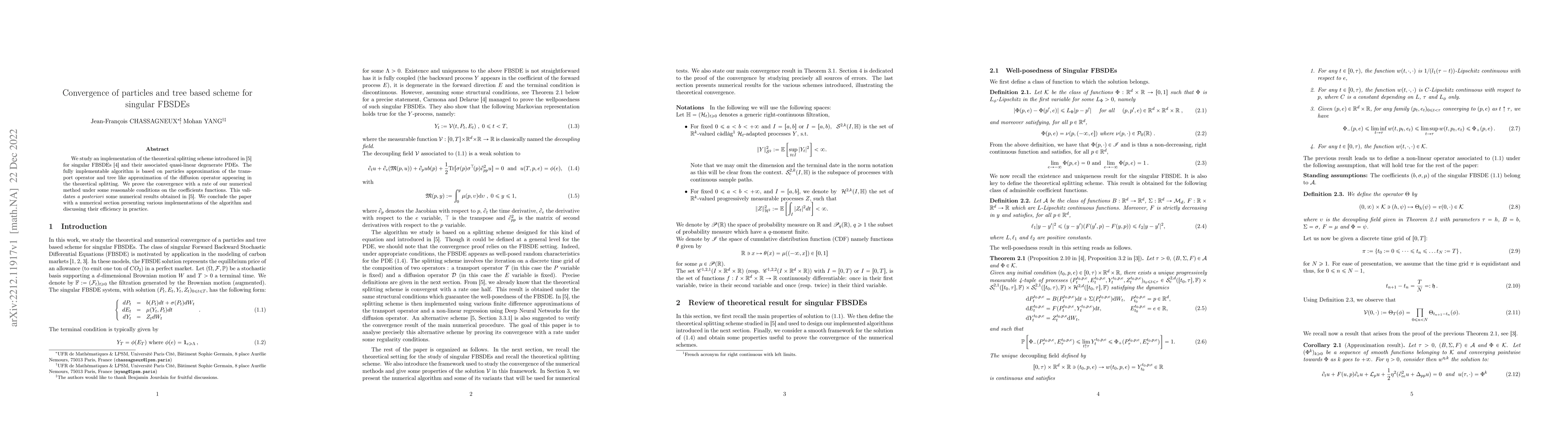 Thumbnail for Convergence of particles and tree based scheme for singular FBSDEs