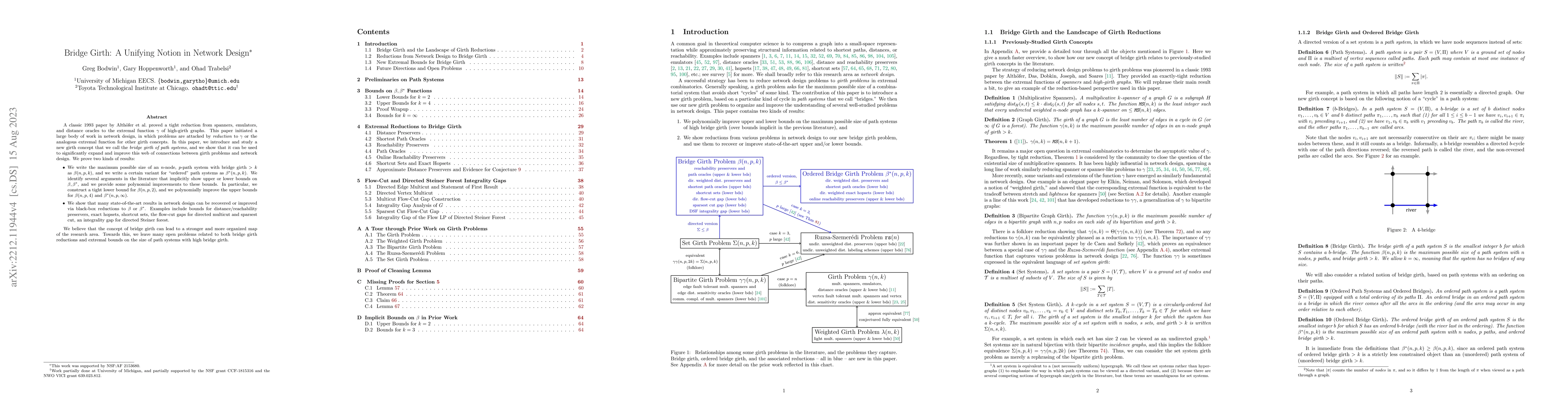 Thumbnail for Bridge Girth: A Unifying Notion in Network Design