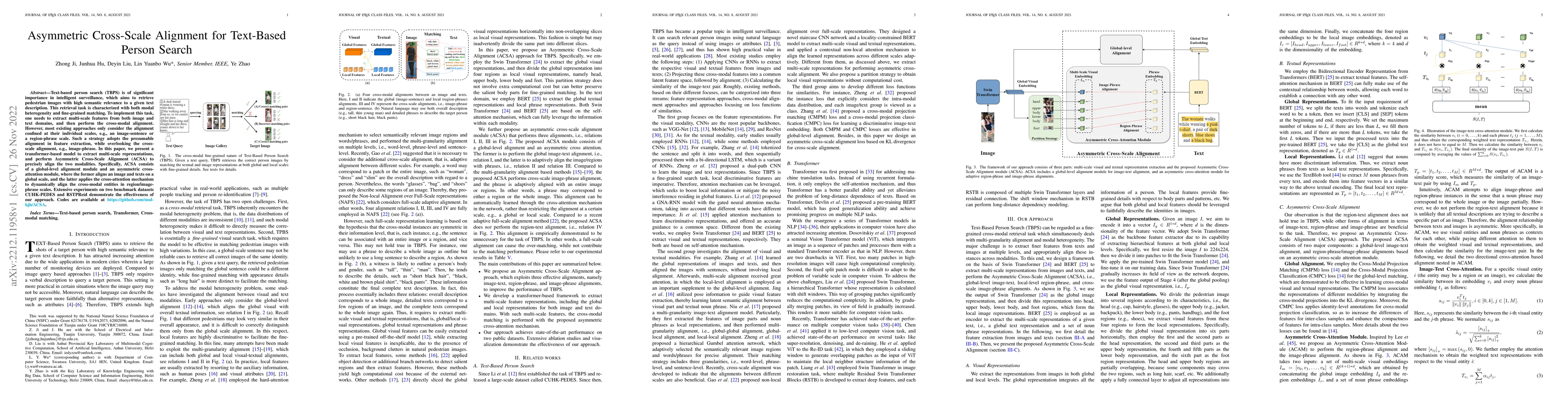 Thumbnail for Asymmetric Cross-Scale Alignment for Text-Based Person Search