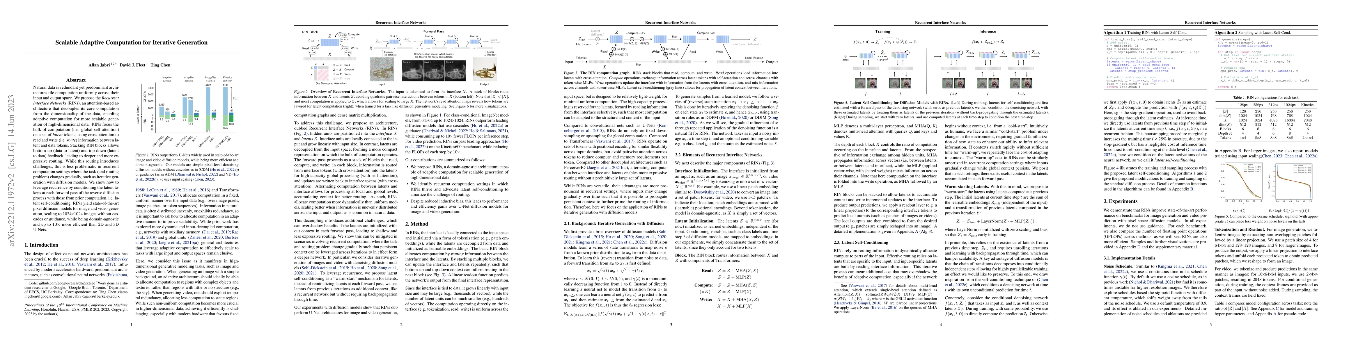 Thumbnail for Scalable Adaptive Computation for Iterative Generation