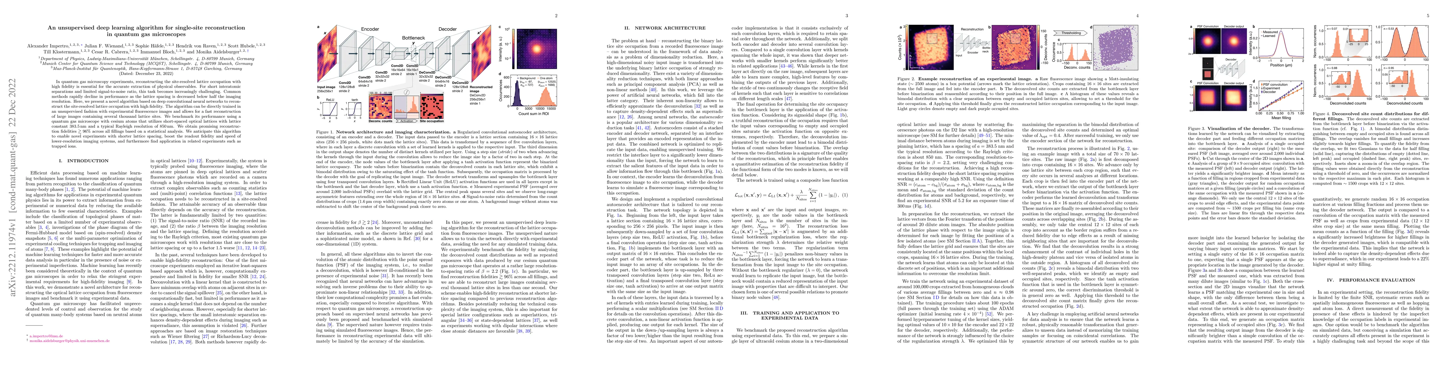 Thumbnail for An unsupervised deep learning algorithm for single-site reconstruction
  in quantum gas microscopes