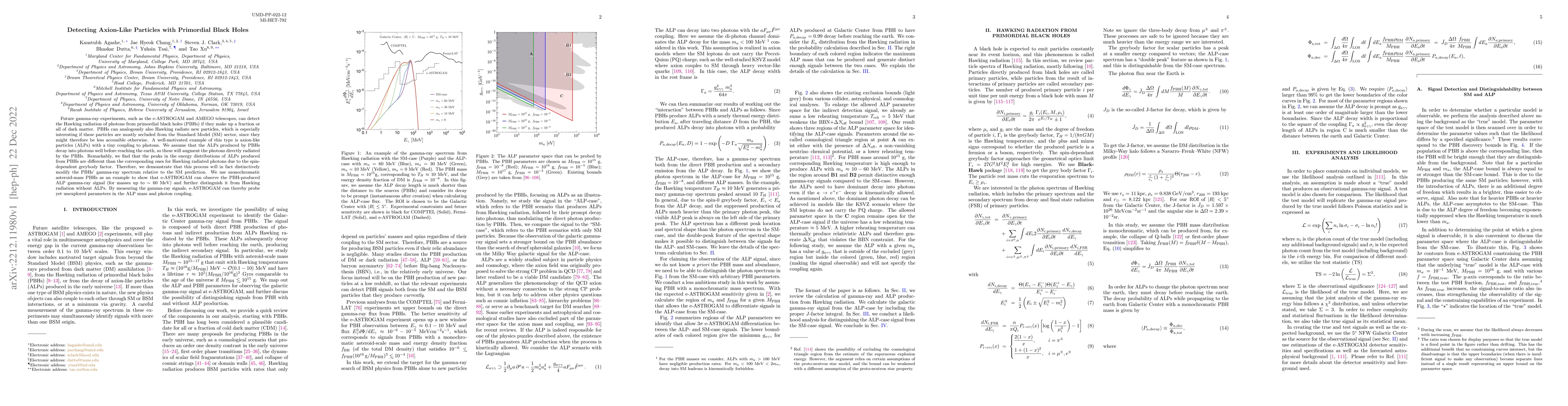 Thumbnail for Detecting Axion-Like Particles with Primordial Black Holes