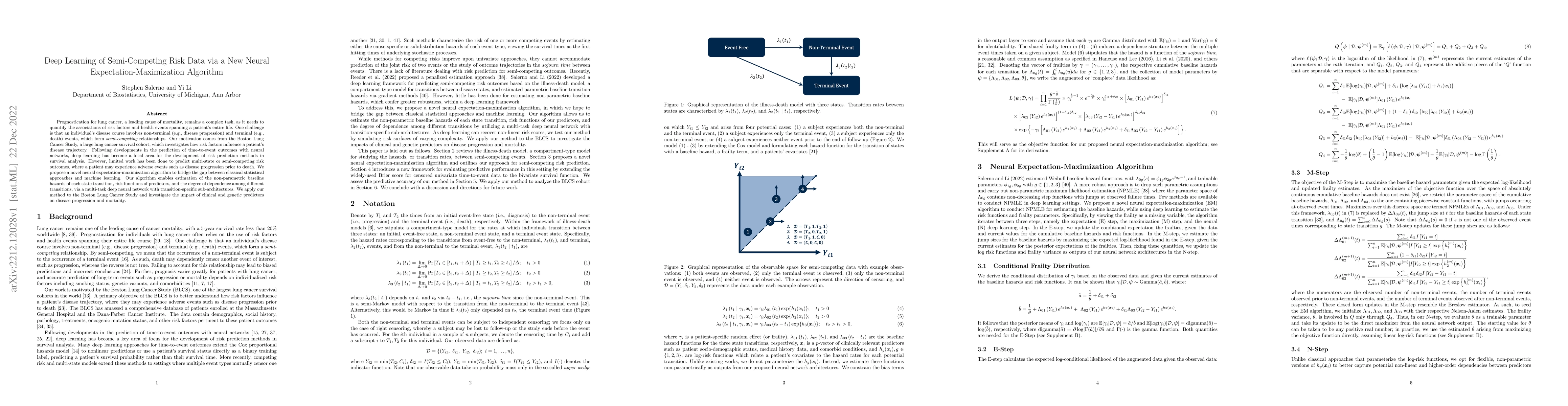 Thumbnail for Deep Learning of Semi-Competing Risk Data via a New Neural
  Expectation-Maximization Algorithm