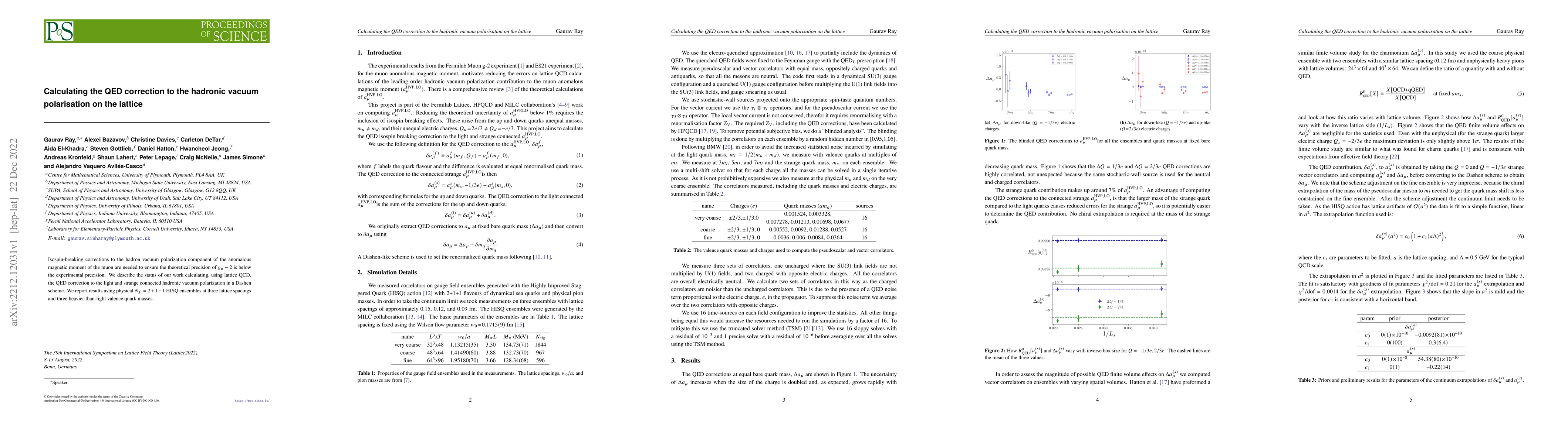 Thumbnail for Calculating the QED correction to the hadronic vacuum polarisation on
  the lattice