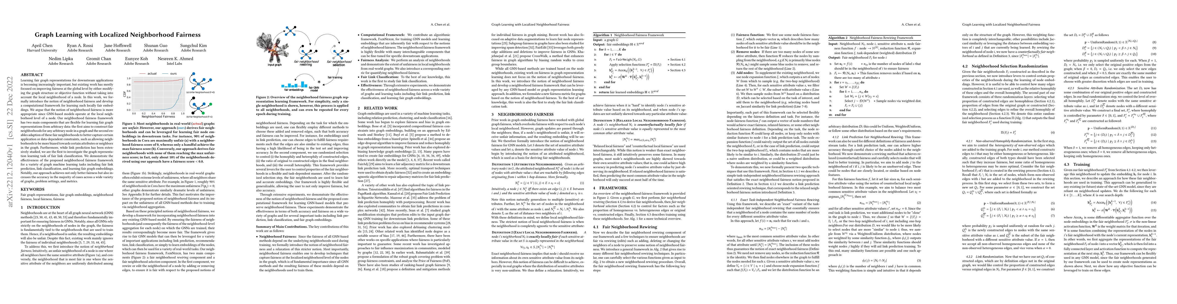 Thumbnail for Graph Learning with Localized Neighborhood Fairness
