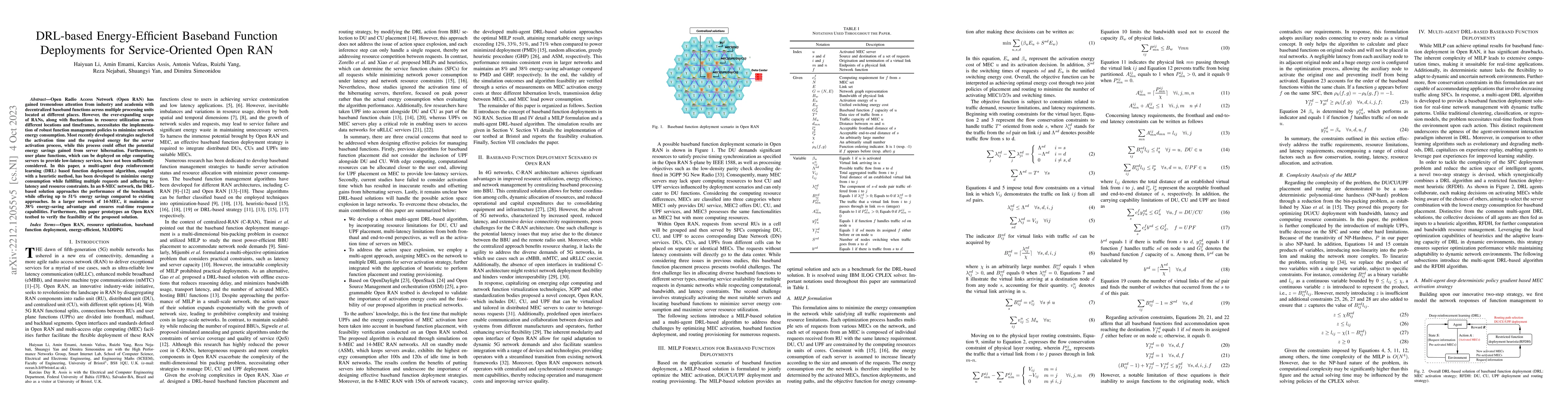 Thumbnail for DRL-based Energy-Efficient Baseband Function Deployments for
  Service-Oriented Open RAN