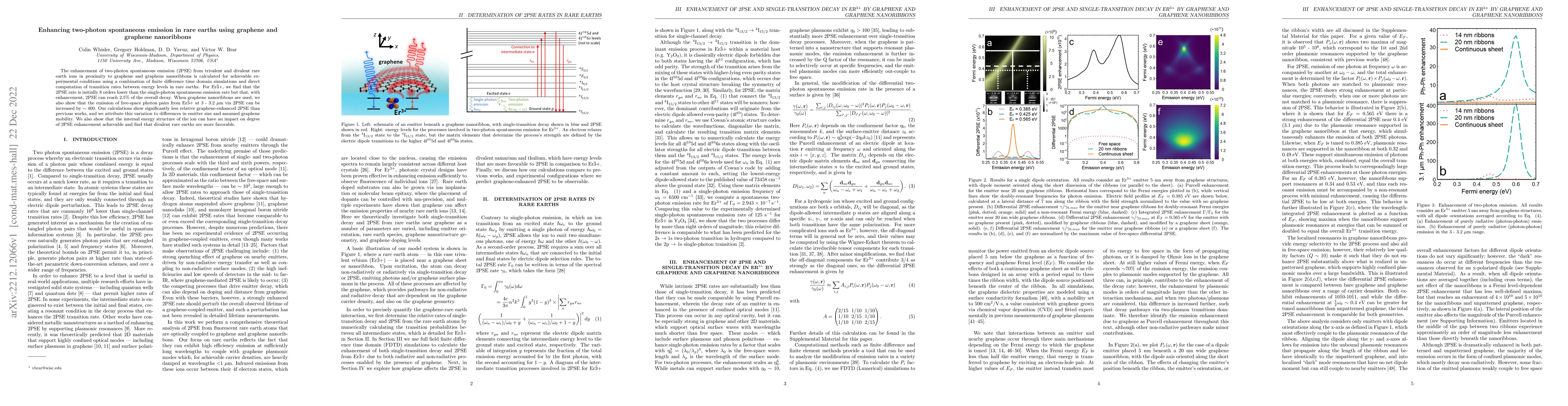 Thumbnail for Enhancing two-photon spontaneous emission in rare earths using graphene
  and graphene nanoribbons