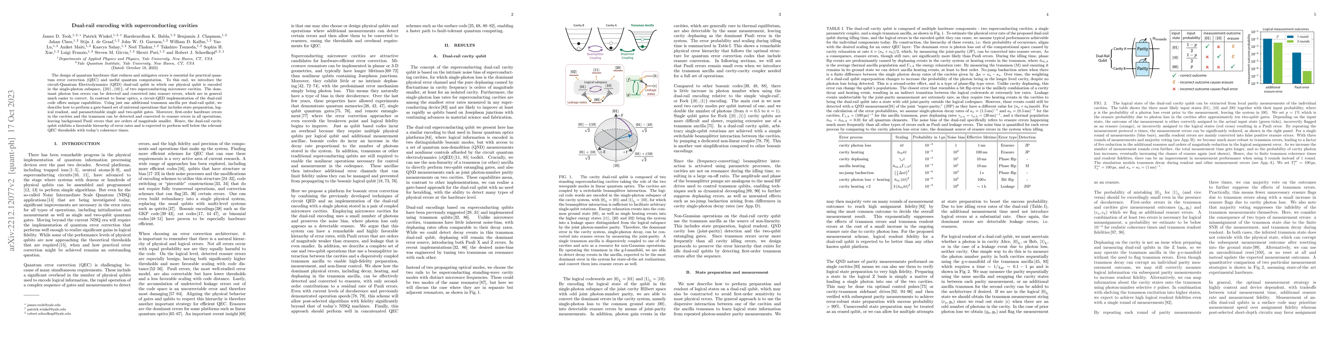 Thumbnail for Dual-rail encoding with superconducting cavities