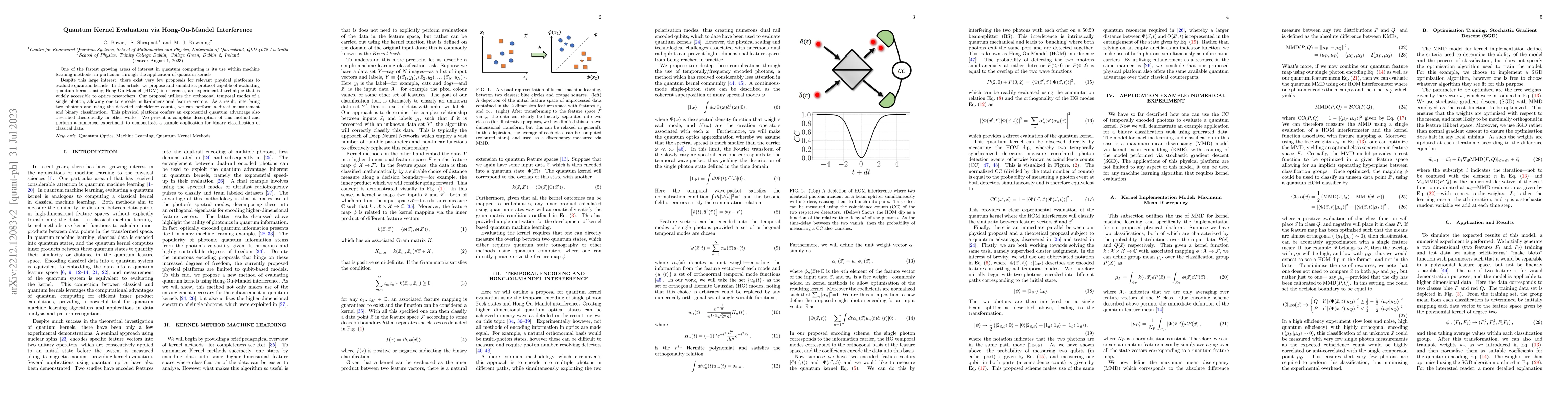 Thumbnail for Quantum Kernel Evaluation via Hong-Ou-Mandel Interference
