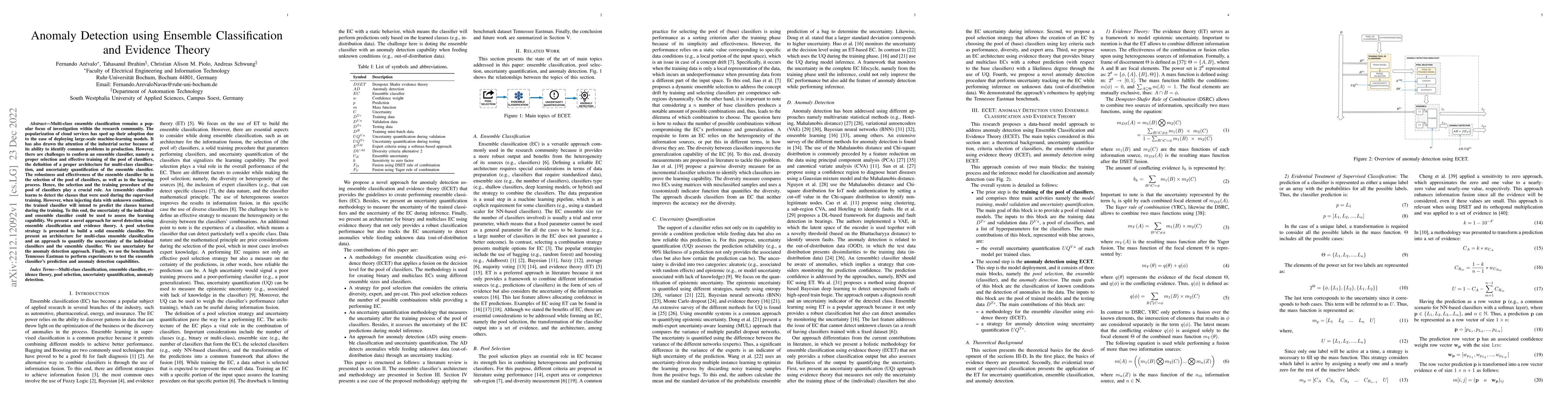 Thumbnail for Anomaly Detection using Ensemble Classification and Evidence Theory