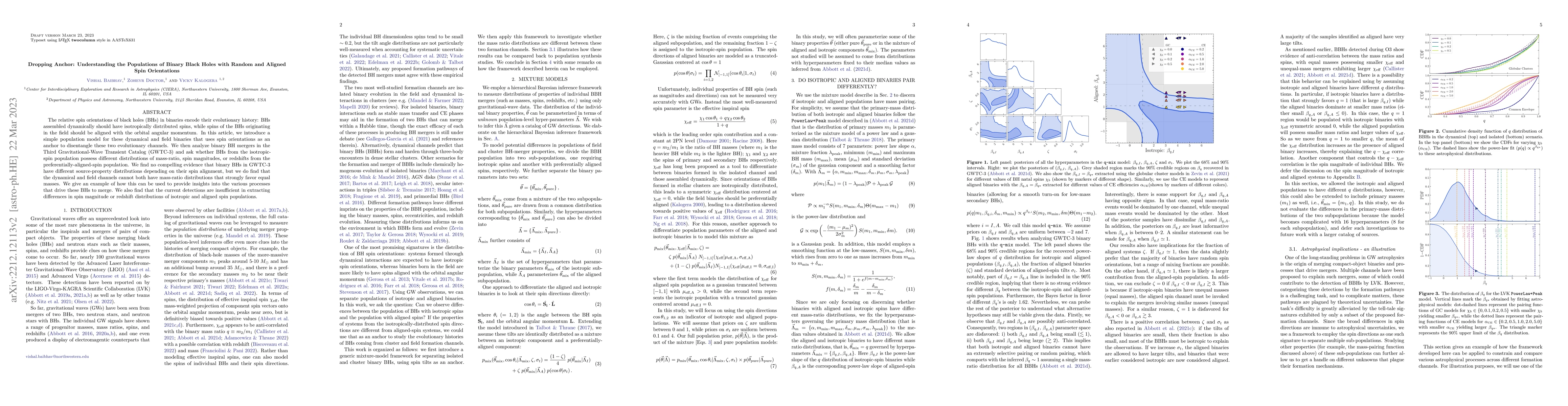 Thumbnail for Dropping Anchor: Understanding the Populations of Binary Black Holes
  with Random and Aligned Spin Orientations