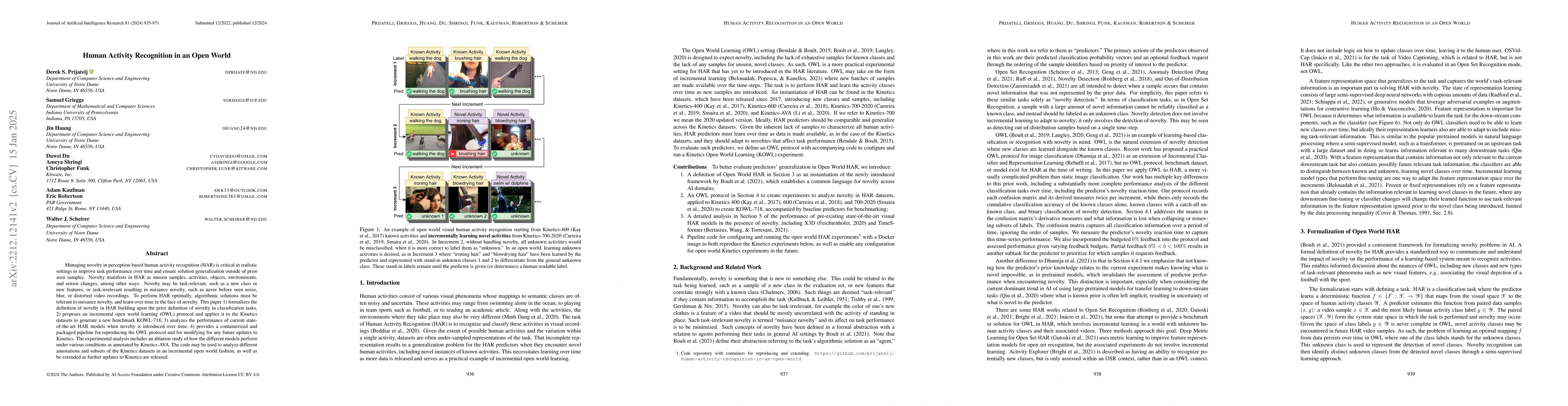 Thumbnail for Human Activity Recognition in an Open World