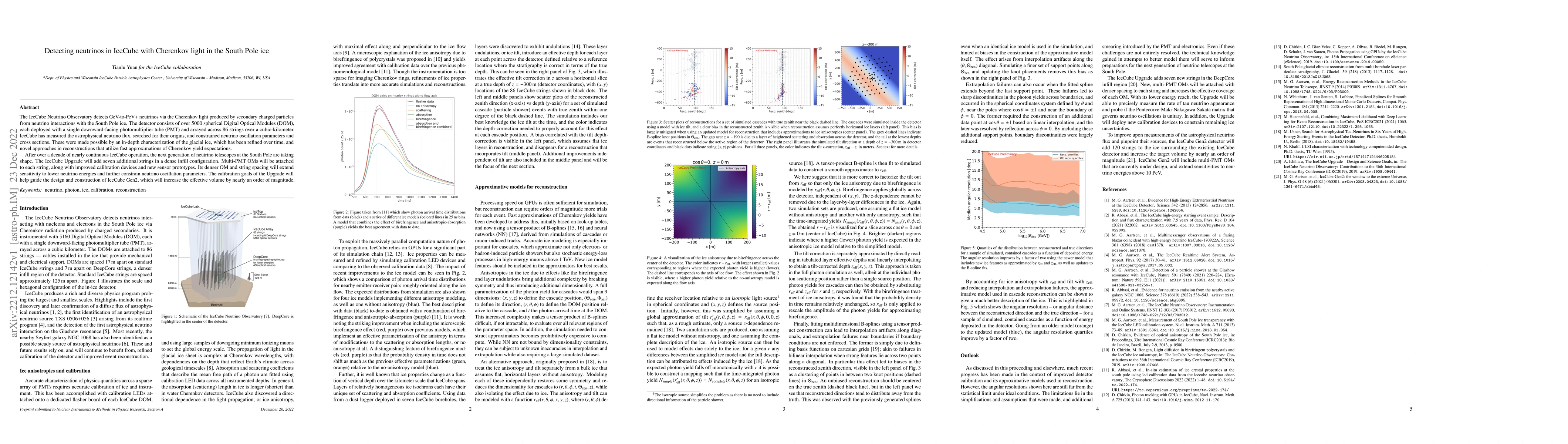 Thumbnail for Detecting neutrinos in IceCube with Cherenkov light in the South Pole
  ice