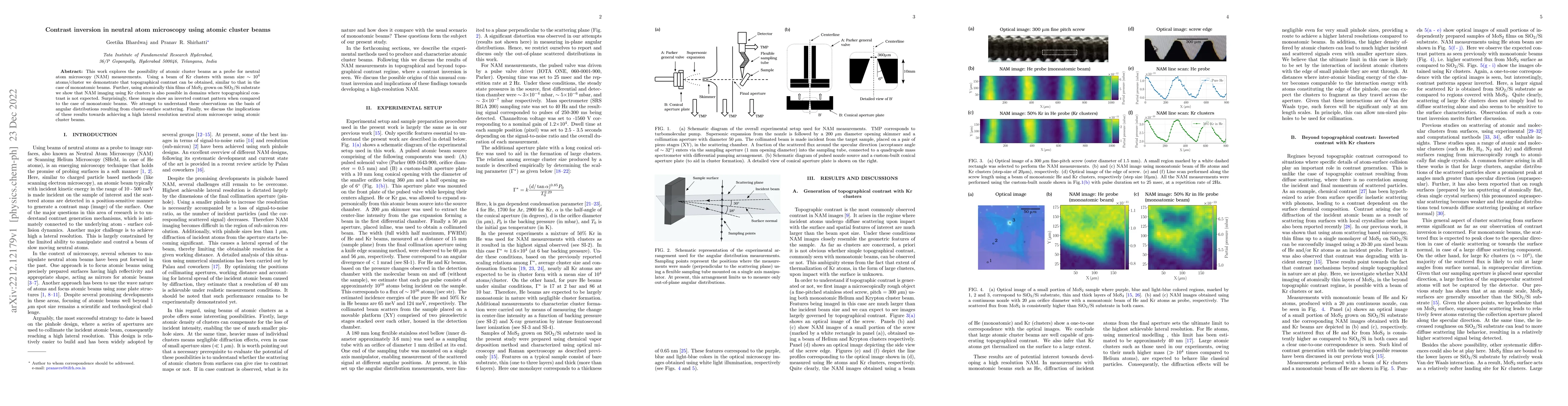 Thumbnail for Contrast inversion in neutral atom microscopy using atomic cluster beams