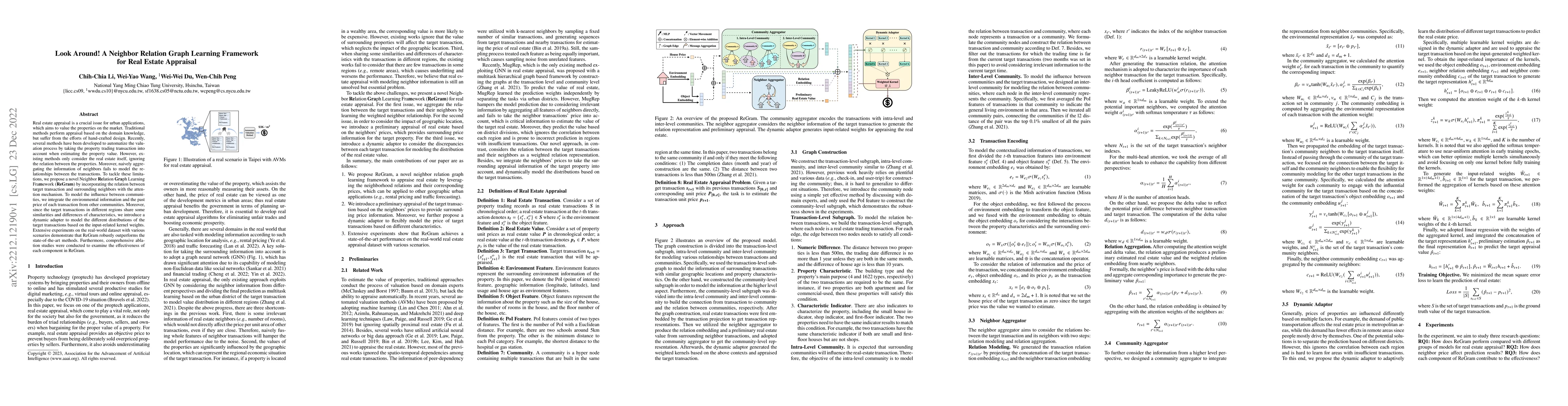 Thumbnail for Look Around! A Neighbor Relation Graph Learning Framework for Real
  Estate Appraisal