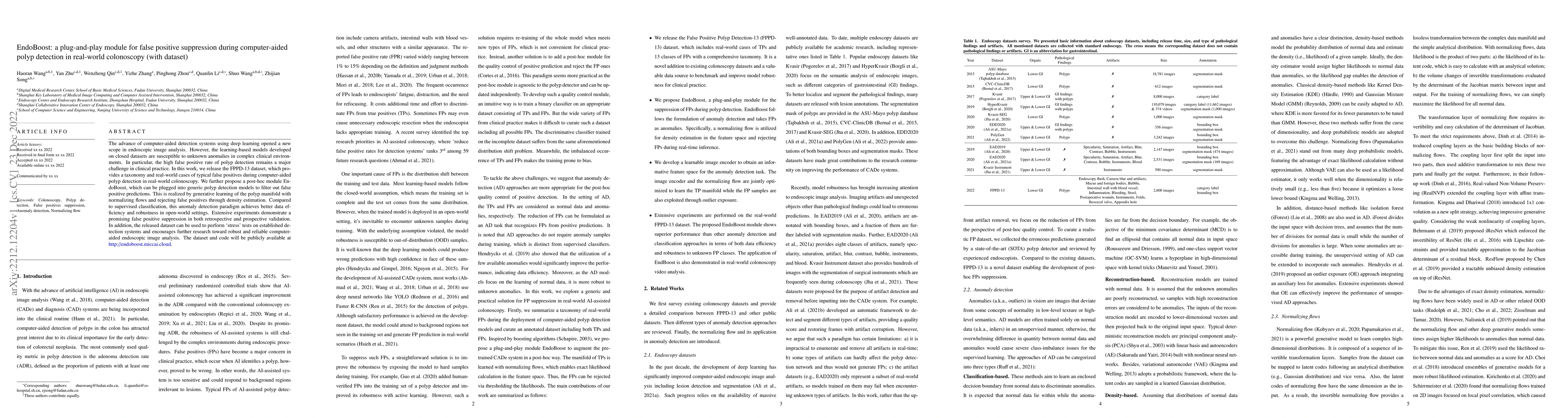 Thumbnail for EndoBoost: a plug-and-play module for false positive suppression during
  computer-aided polyp detection in real-world colonoscopy (with dataset)