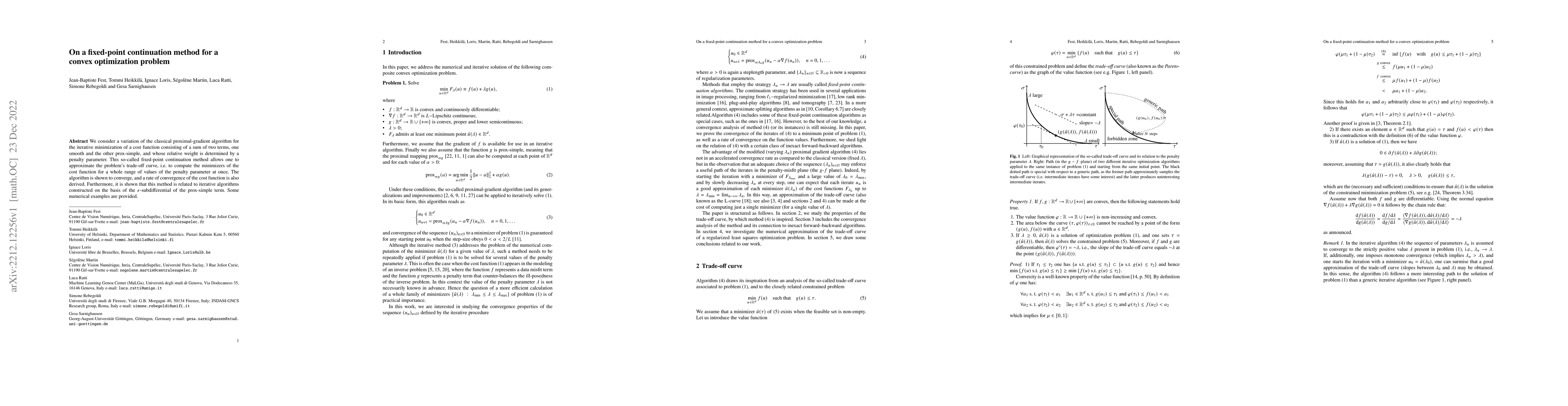 Thumbnail for On a fixed-point continuation method for a convex optimization problem