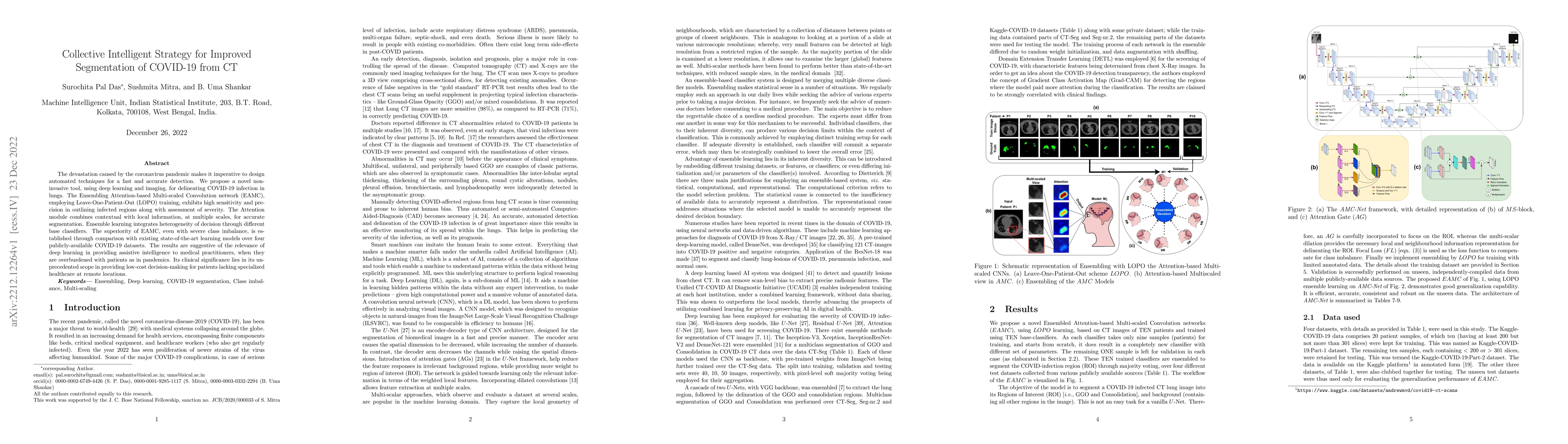 Thumbnail for Collective Intelligent Strategy for Improved Segmentation of COVID-19
  from CT