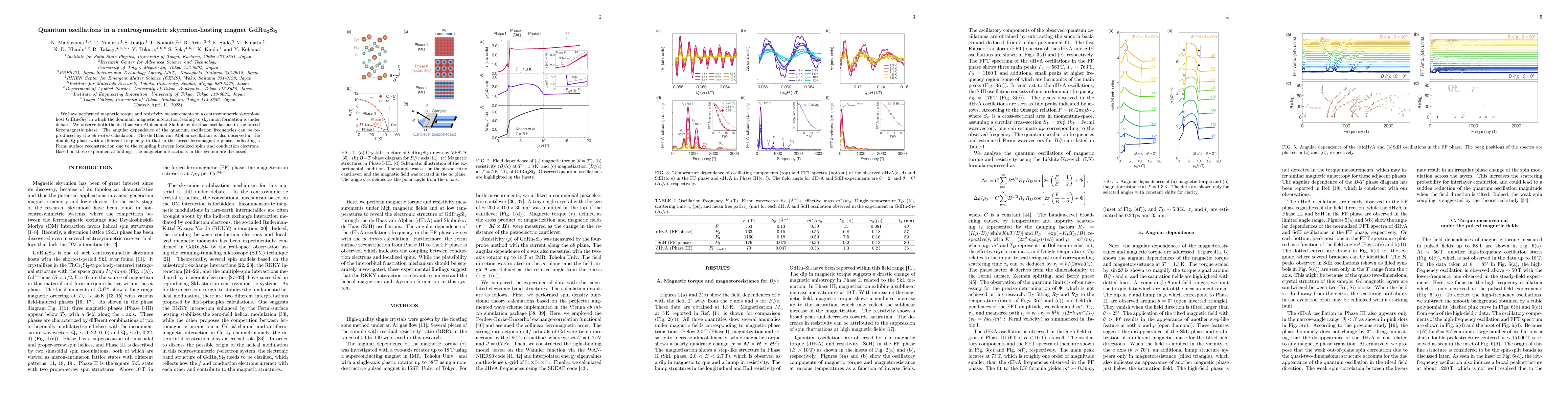 Thumbnail for Quantum oscillations in a centrosymmetric skyrmion-hosting magnet
  GdRu2Si2