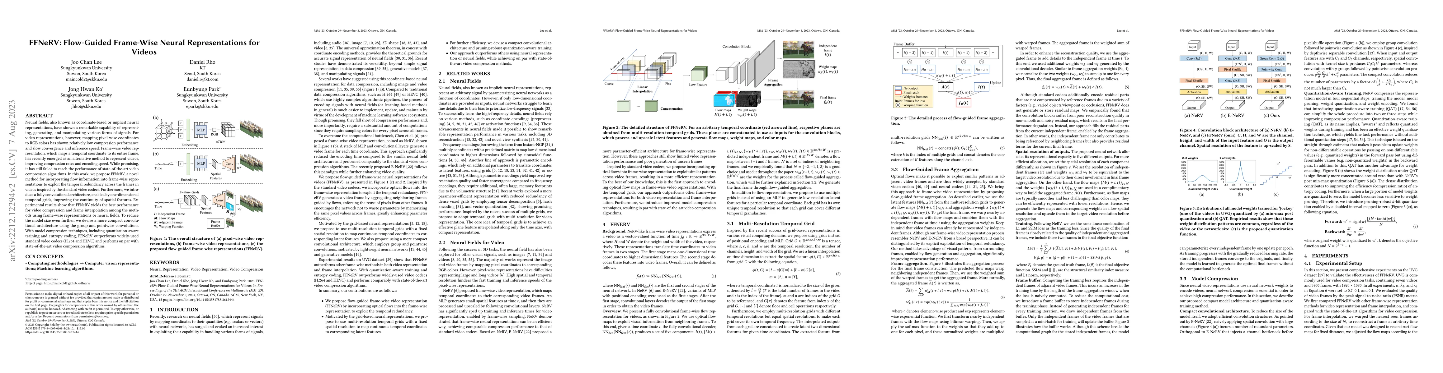 Thumbnail for FFNeRV: Flow-Guided Frame-Wise Neural Representations for Videos