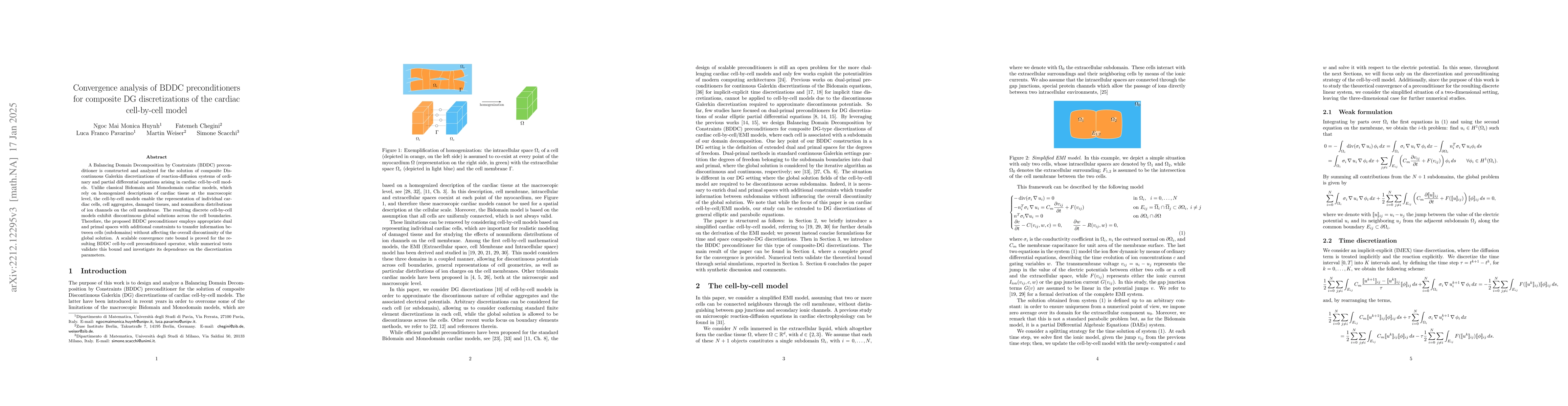 Thumbnail for Convergence analysis of BDDC preconditioners for composite DG
  discretizations of the cardiac cell-by-cell model