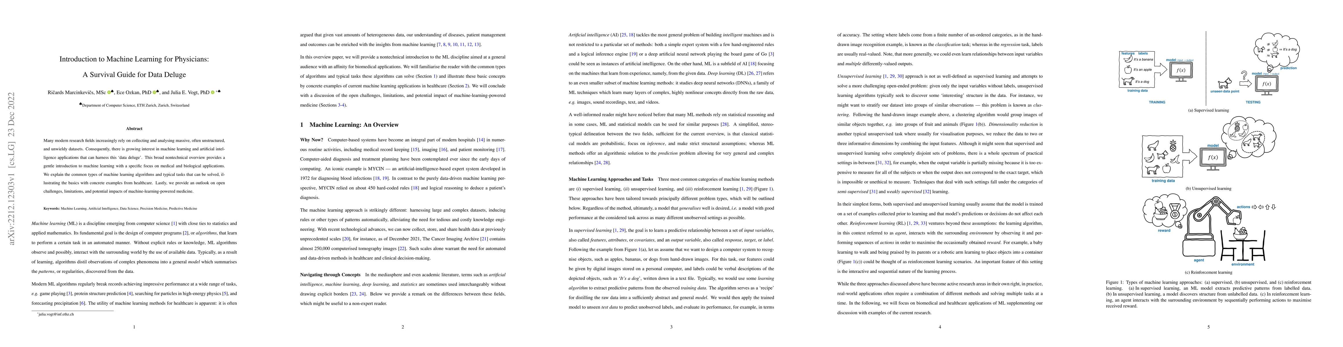 Thumbnail for Introduction to Machine Learning for Physicians: A Survival Guide for
  Data Deluge