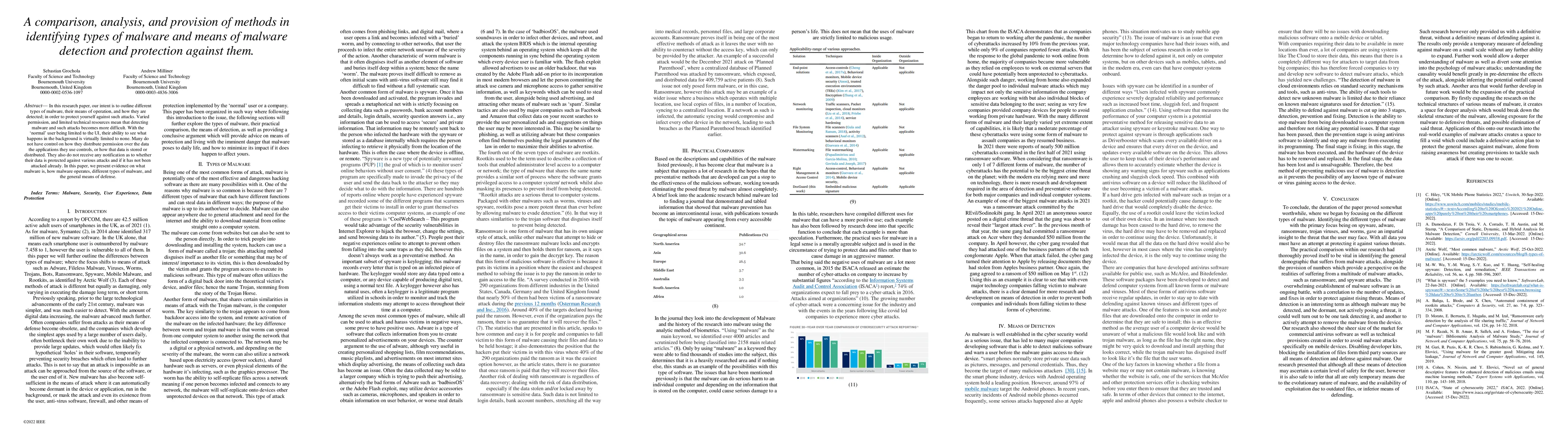 Thumbnail for A comparison, analysis, and provision of methods in identifying types of
  malware and means of malware detection and protection against them