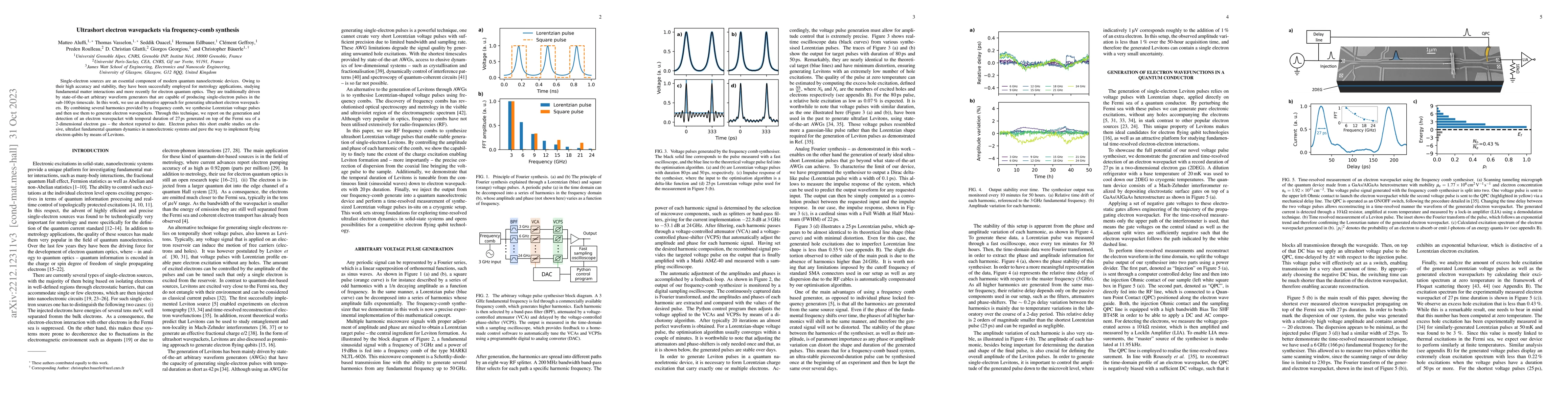 Thumbnail for Ultrashort electron wavepackets via frequency-comb synthesis