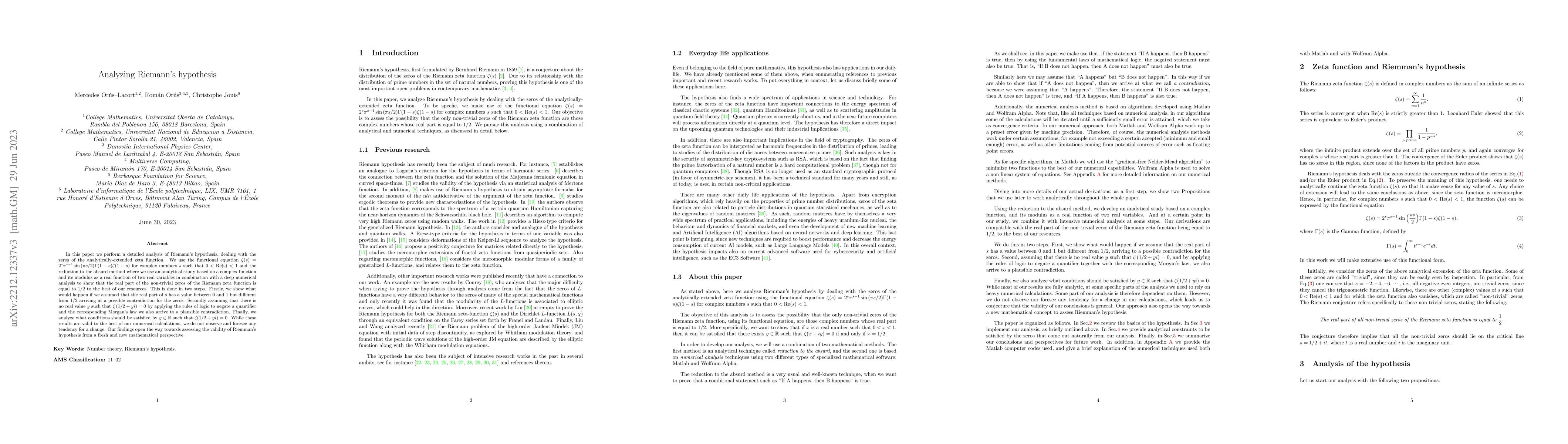 Thumbnail for Analyzing Riemann's hypothesis