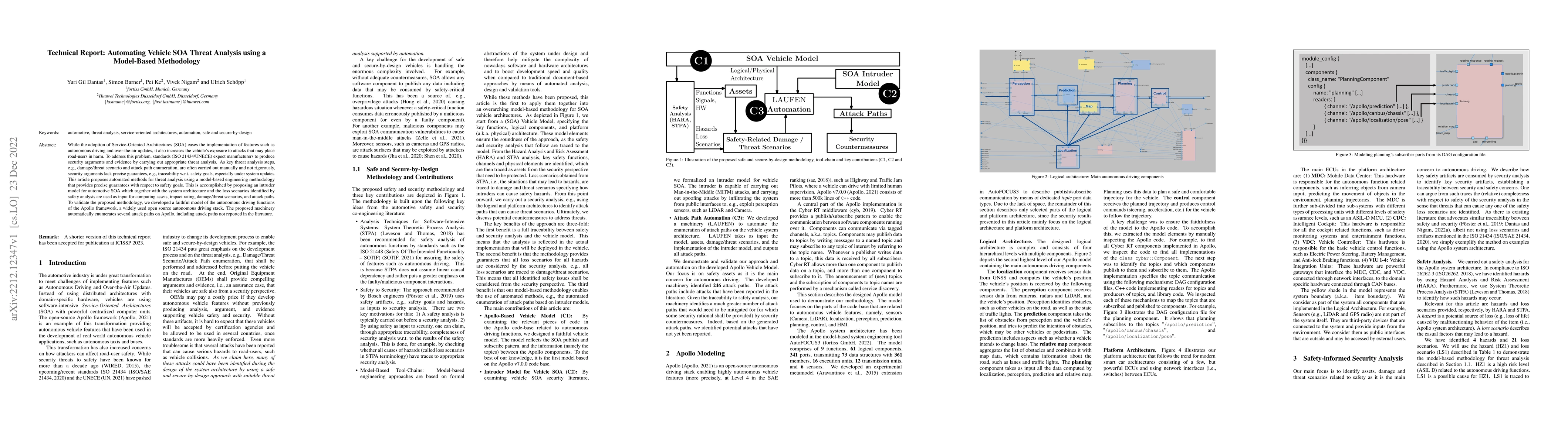 Thumbnail for Technical Report: Automating Vehicle SOA Threat Analysis using a
  Model-Based Methodology