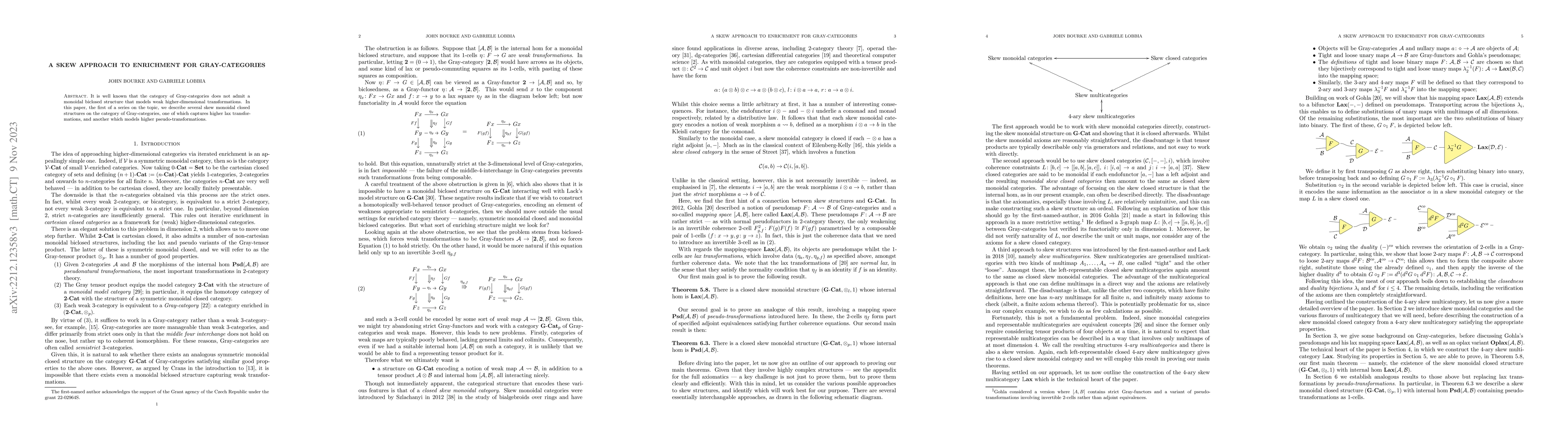 Thumbnail for A skew approach to enrichment for Gray-categories
