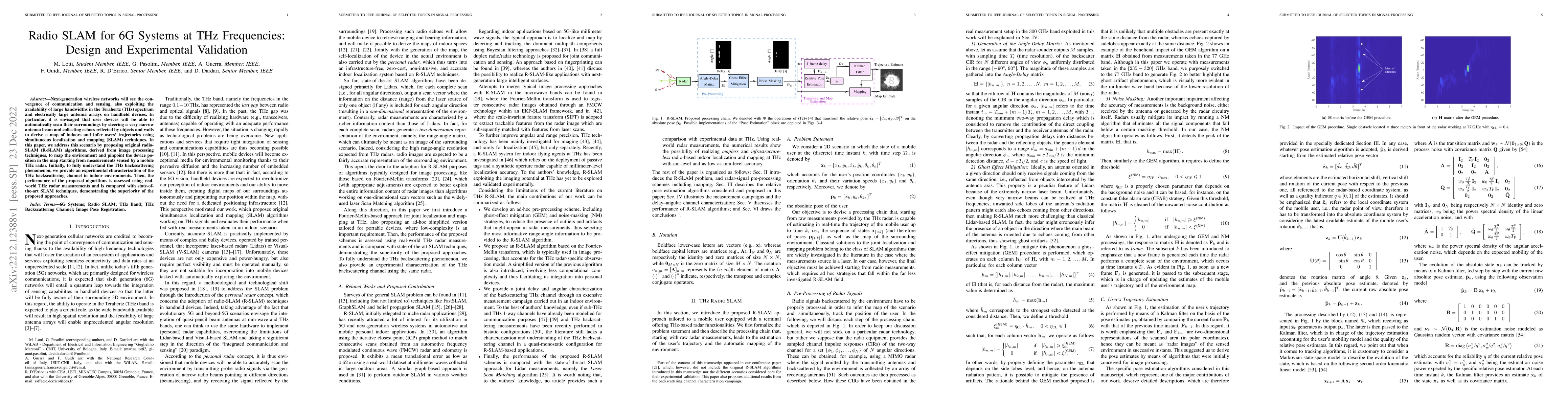 Thumbnail for Radio SLAM for 6G Systems at THz Frequencies: Design and Experimental
  Validation