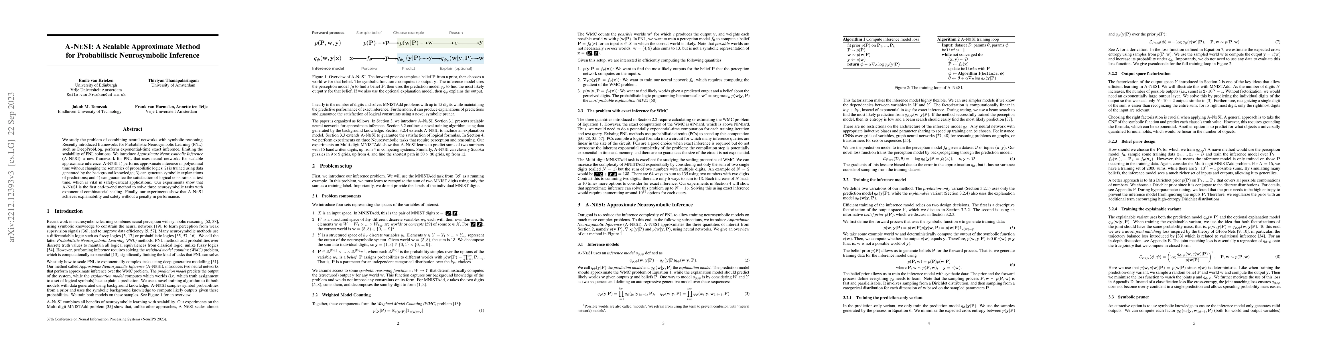 Thumbnail for A-NeSI: A Scalable Approximate Method for Probabilistic Neurosymbolic
  Inference