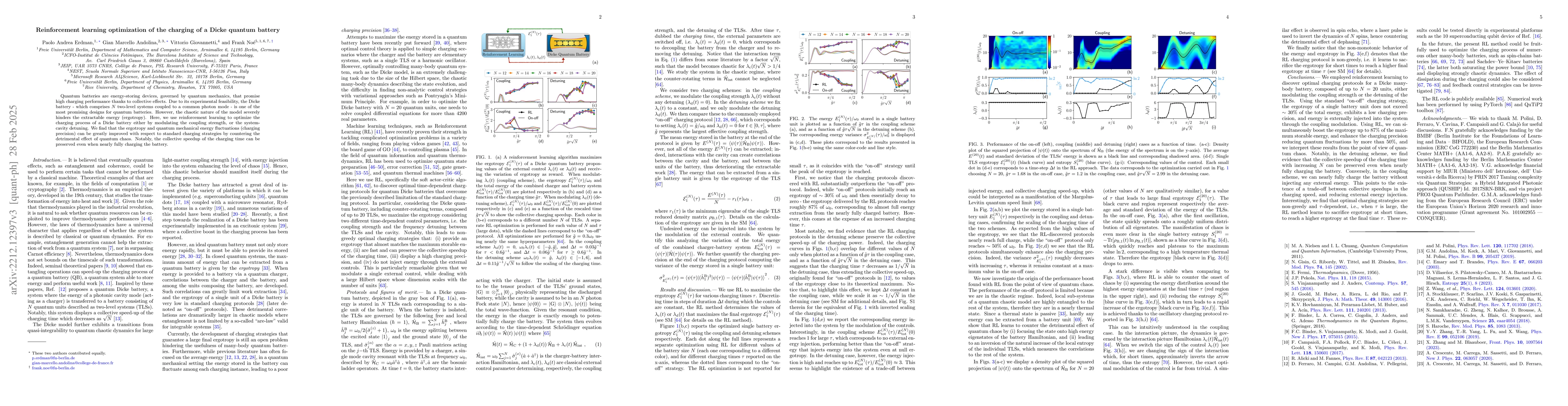 Thumbnail for Reinforcement learning optimization of the charging of a Dicke quantum
  battery