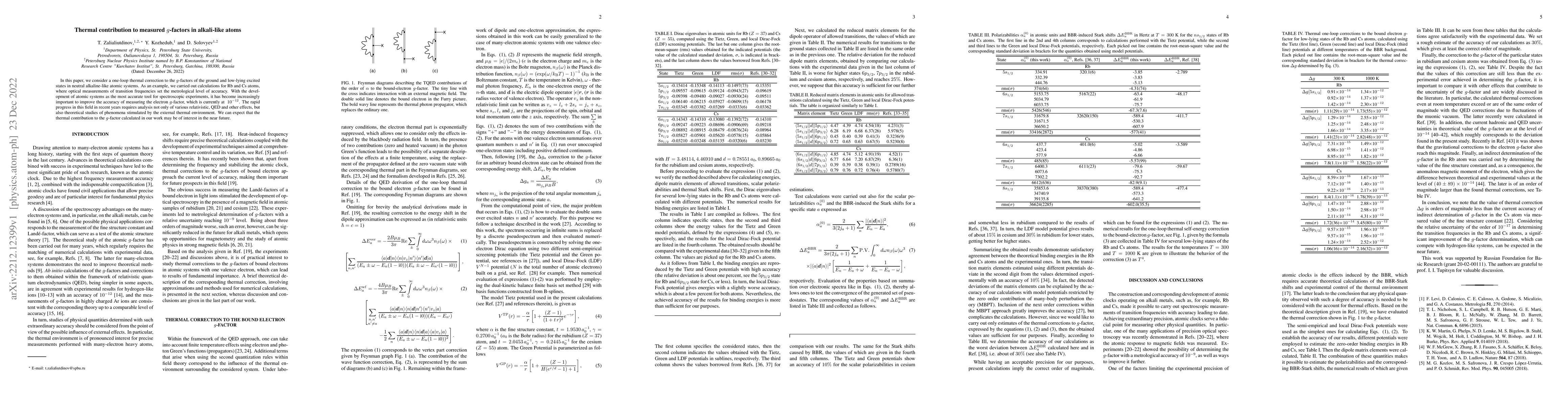 Thumbnail for Thermal contribution to measured $g$-factors in alkali-like atoms