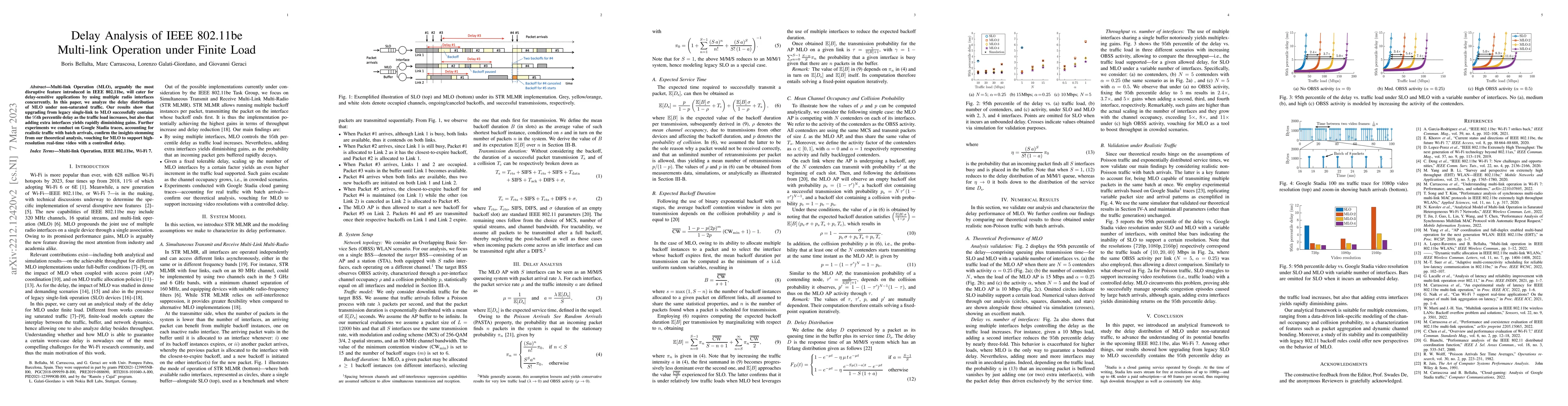 Thumbnail for Delay Analysis of IEEE 802.11be Multi-link Operation under Finite Load