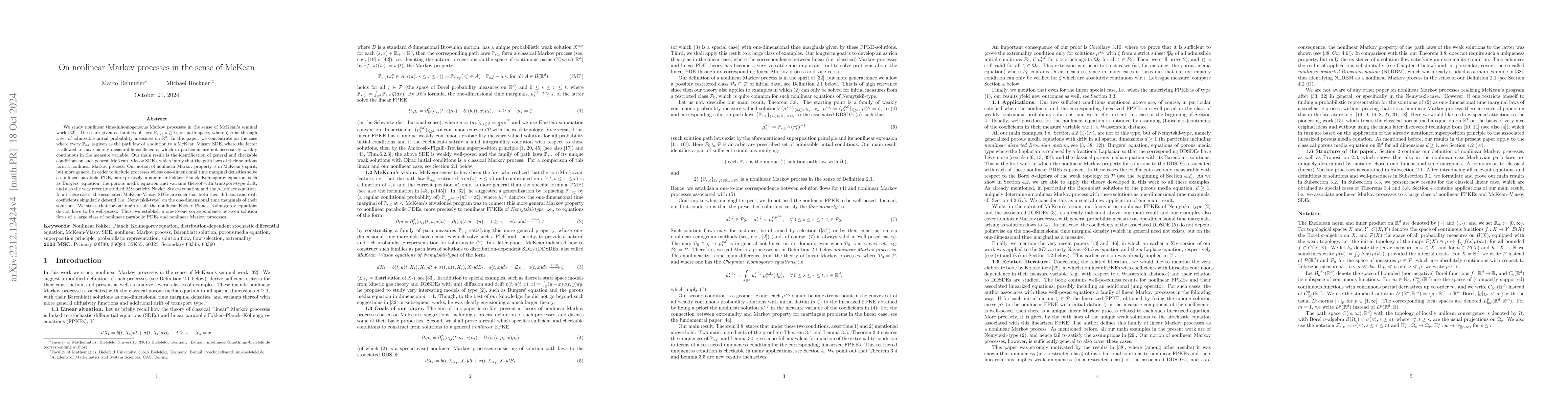 Thumbnail for On nonlinear Markov processes in the sense of McKean