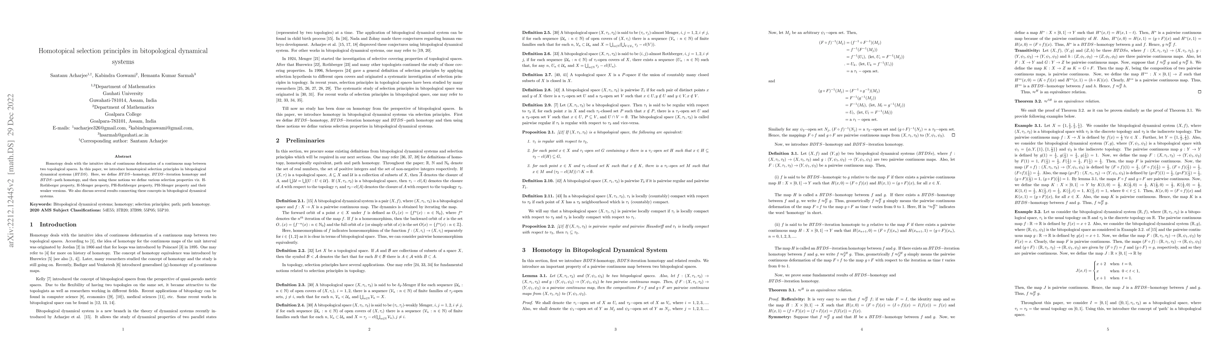 Thumbnail for Homotopical selection principles in bitopological dynamical systems
