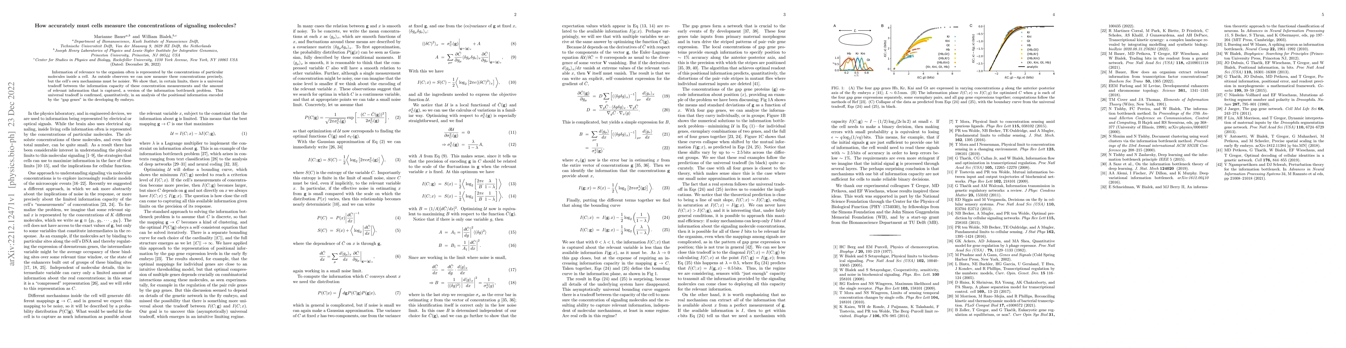 Thumbnail for How accurately must cells measure the concentrations of signaling
  molecules?