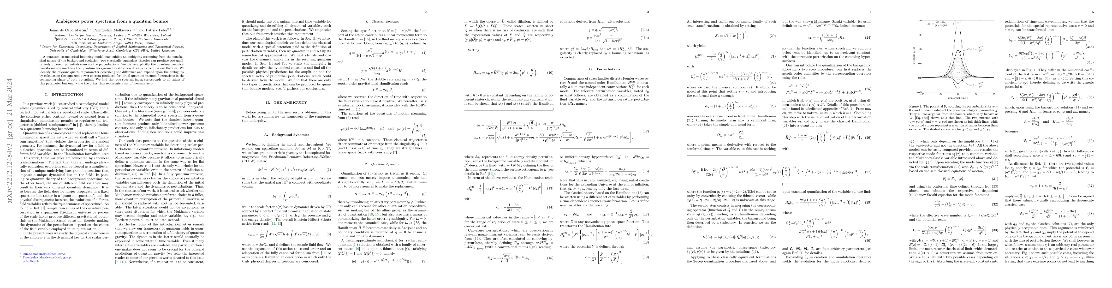 Thumbnail for Ambiguous power spectrum from a quantum bounce