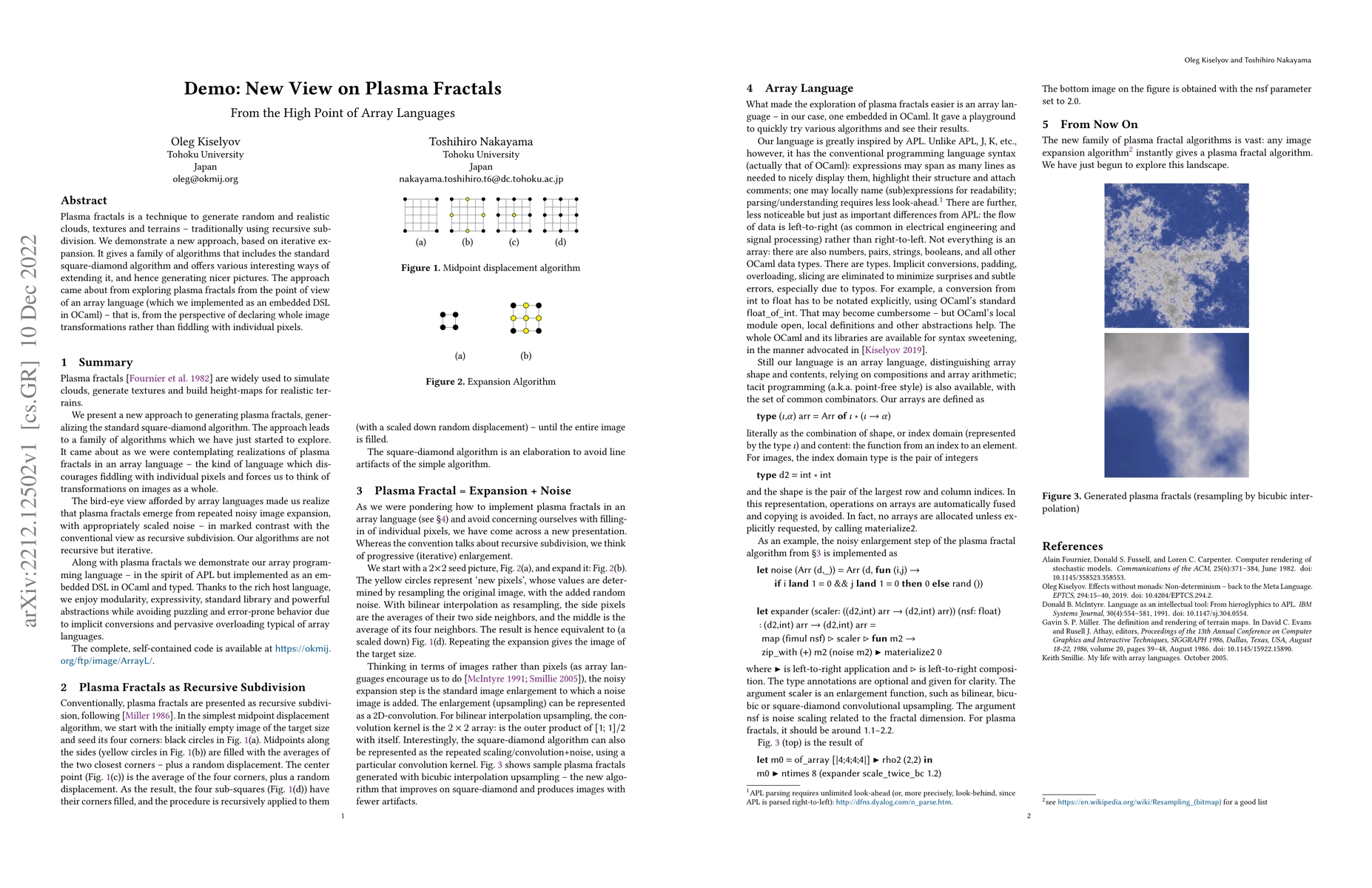 Thumbnail for Demo: New View on Plasma Fractals -- From the High Point of Array
  Languages